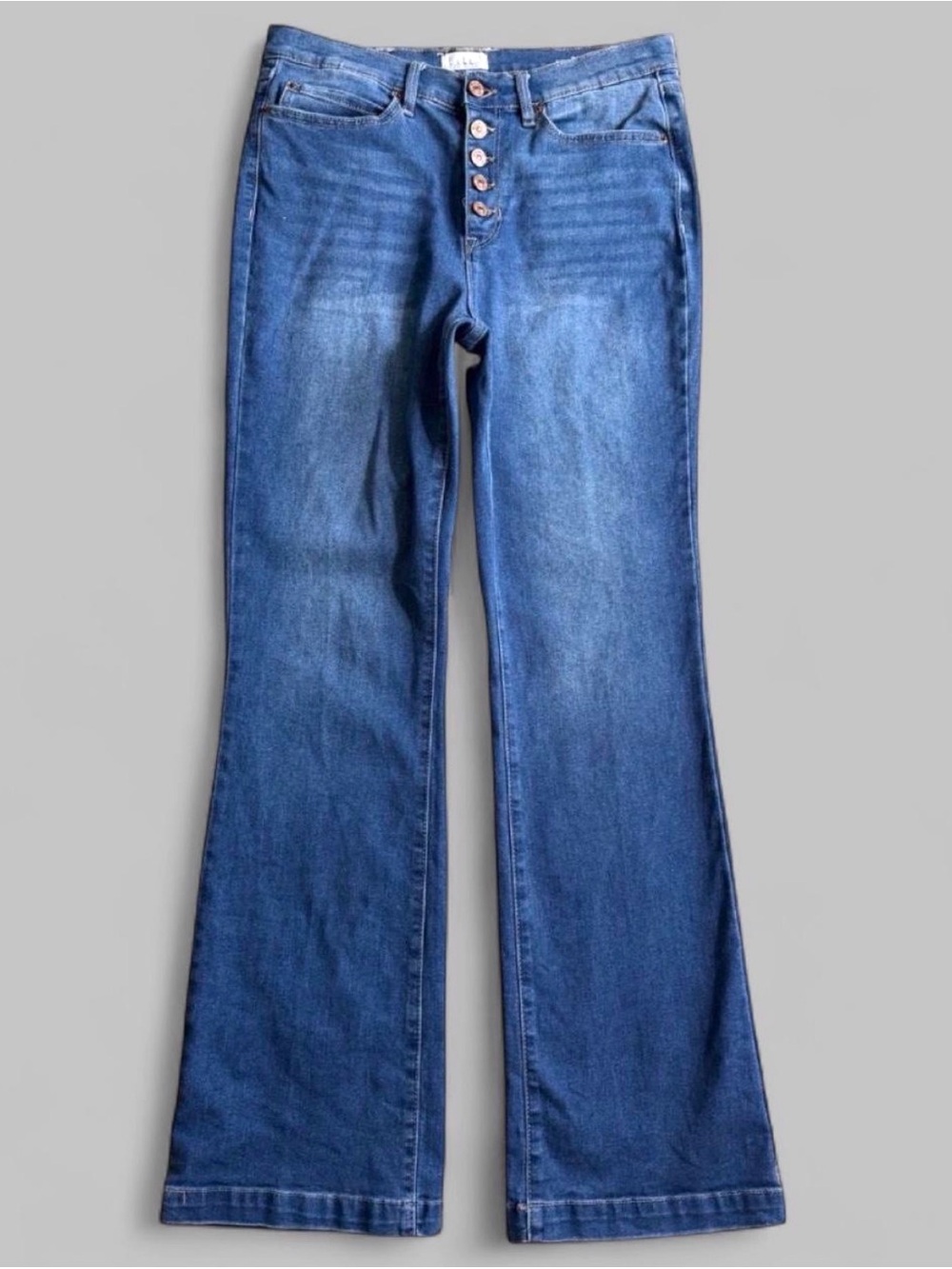 Nicole Miller Soho High Rise Bootcut Jeans Women's 8 Medium Wash Stretch Denim